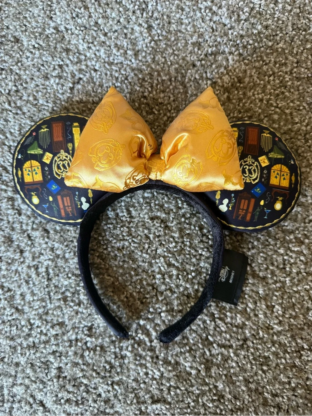 Disney Minnie Ears Headband with Gold Bow